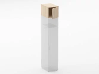 Настенный шкаф Глассй 6.04.14Пр Бук светлый / Glassy