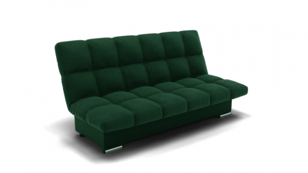 Зеленый диван Финка (ЗР) Цвет фасада: Зеленый; Тип: Прямой; Материал фасада: Металл/Велюр