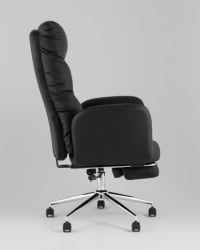 Кресло руководителя ТопЧаирс Солид NC с оттоманкой черный / TopChairs Solid