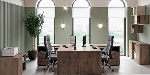 Стол письменный ЛЕМО Л-14 Таксония шоколадная / LEMO L-14