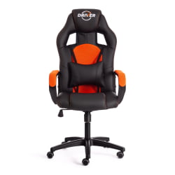 Кресло ДРИВЕР (22) кож/зам/ткань, черный/оранжевый, 36-6/ТВ-07 / DRIVER 36-6/TW-07