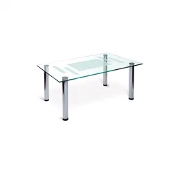 Стеклянный стол Робер 10М Хром