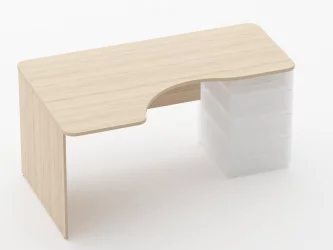 Стол угловой под встроенную тумбу Глассй 1.141.16Л Туя / Glassy