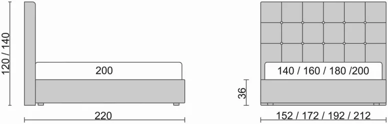 Кровать Cрйстал Белый / Crystal