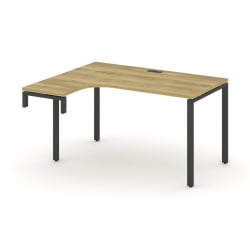 Стол-надставка на опорную тумбу (левый) CОНCЕПТ CН.ОСАН-002(Л) Дуб Винченцо Черный / CONCEPT CN.OSAN-002(L)