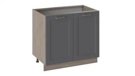 Шкаф напольный Одри Н_72-90_2ДР Дуб Сонома трюфель/Серый шелк