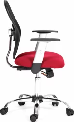 Офисное кресло для оператора CХАИРМАН 451 ТВ 13/АC (красный/черный) (Л) / CHAIRMAN TW 13/AC