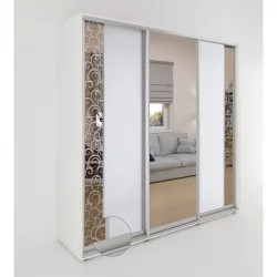 Шкаф-купе 3-х дверный Акцент-Вера КС 2400х600  Выбеленное дерево