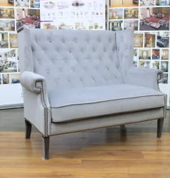 Кухонный уголок Дуфф стеганый серый