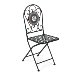 Стул Сеcрет де Маисон ВИCЕНЗА (мод. ПЛ08-7451РВ) металл, 36*35*91 см, черный /плитка калейдоскоп / Secret de Maison VICENZA (mod. PL08-7451RV)