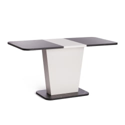 Обеденный стол ГЕНТ ЛДСП, 110-145кс68,6кс75,5 см, Мрамор Блэк Роял/Белый / GENT 110-145x68,6x75,5