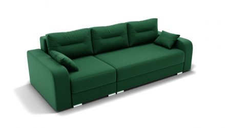 Диван Модерн -2 угол левый/правый (ЗР) Цвет фасада: Зеленый; Тип: Левый/правый; Материал фасада: Металл/Велюр