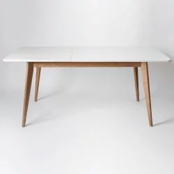 Стол обеденный Пегас Плус 120кс75 Морилка Дуб золотой Эмаль белая / Plus 120x75