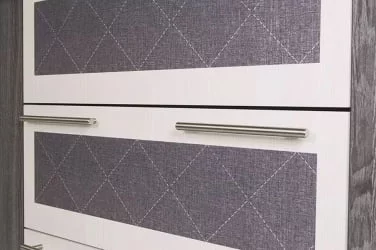 Комод Элена Лайт 7 Ясень Черный Бодега Белый