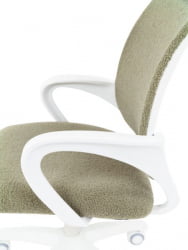 Детское кресло CХАИРМАН ТИН (КИДС) 103 белый пластик БАРНИ (БАРНИ) Оливка / CHAIRMAN (KIDS) (BARNI)