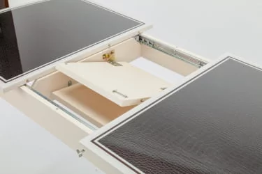 Стол обеденный Чикаго КЗ(6191) крем,крокодил коричневый