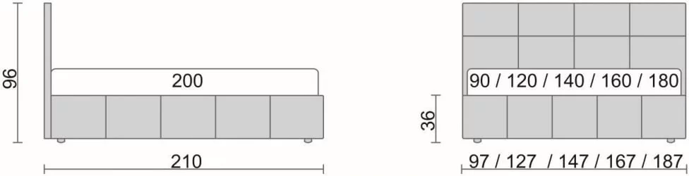 Кровать с мягким изголовьем Белый_68175