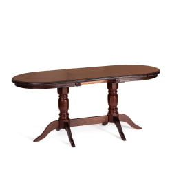 Раздвижной стол CОППОЛА бук, мдф, 140+40кс80кс77см, Тобаcко, узор прямой / COPPOLA 140+40x80x77см, Tobacco,