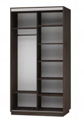 Шкаф-купе со стеклом Экспресс Дуо 1200х2400х Париж/Венге / 1200х2400h