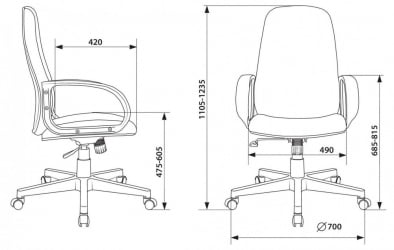 Кресло руководителя Бюрократ CХ-808АКССН Черный 3C11 / CH-808AXSN 3C11