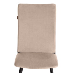 Стул обеденный Ла Роуссе велюр, бежевый/черный, 7, 49х50х93 / La Rousse