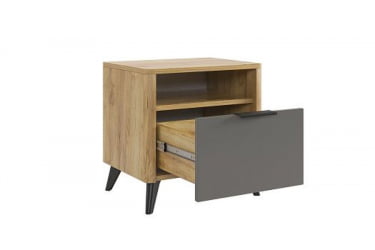 Тумба прикроватная Адам МСА-01 дуб крафт золотой/графит / MSA-01