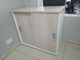 Тумба-купе Дека 9.02.08 Дуб Сантана светлый/Белый / Deka