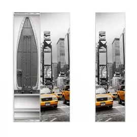 Узкий шкаф-купе Ирон Бокс Принт (правый, купе) Венге / Iron Box Print