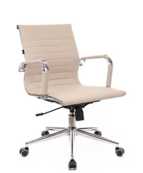 Кресло для персонала Лео Т экокожа Бежевый / Leo T
