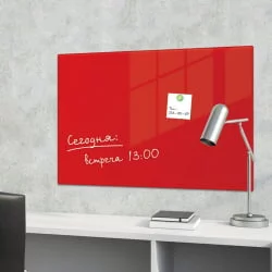 Доска магнитно-маркерная стеклянная БРАУБЕРГ 40х60 см Красная / BRAUBERG