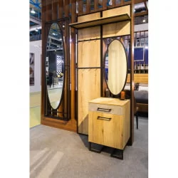 Панель для прихожей с вешалкой Лофт (В) Дуб Натур / Loft