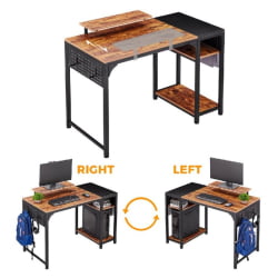 Геймерский стол ЕУРЕКА ЗКС-СС120Б-РББ Бровн / EUREKA ZX-SS120B-RBB Brown