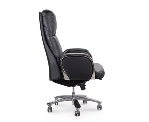 Кресло руководителя Сенат кожа Черный