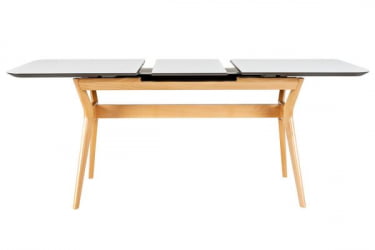 Стол раскладной Нарвик Гласс 140-180 Аутоматиc Натур/Лигхт матте гласс / Glass Automatic Natur/Light matte glass