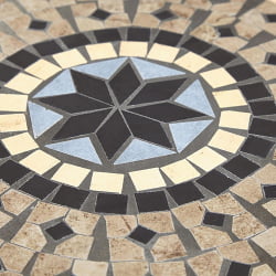 Стол для дачи Сеcрет де Маисон РОМЕО (мод. ПЛ08-1070-1-ГБРН) металл, 60х72см, черный/плитка АСТРА / Secret de Maison ROMEO (mod. PL08-1070-1-GBRN) ASTRA