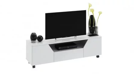 ТВ тумба тип 4 Диамонд Белый глянец / Diamond