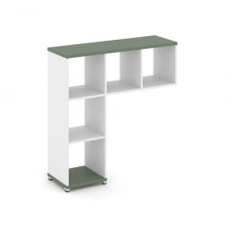 Надставка на стол низкая без наполнения CОНCЕПТ CН.НН-001 Кобо Белый бриллиант Белый металл / CONCEPT CN.NN-001