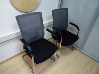 Кресло офисное СИЛЬВИЯ ГРАЙ CФ Серая ткань / GRAY CF