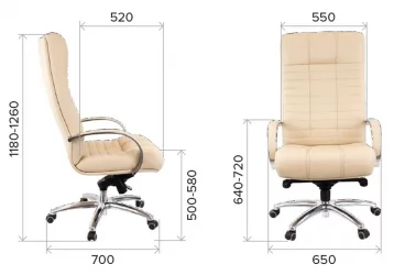 Кресло руководителя Атлант АЛ М кожа Коричневый / Atlant AL M