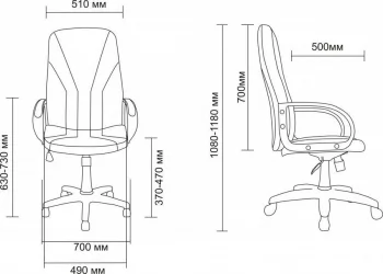 Кресло АВ 101 (аналог Менежер), кож.зам. Шоколад / AV