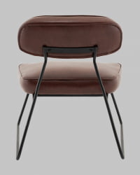 Кресло Кате нев ткань экокожа бордово-коричневый / Kate new