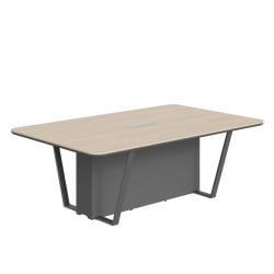 Стол для заседаний Лине СФ-571722.1 Дуб светлый Черный графит / Line