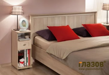 Кровать (1200) Шерлоcк 44 Дуб Сонома (спальня) / Sherlock