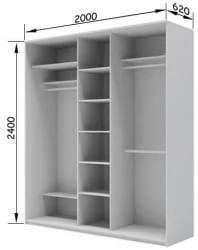 Длинный шкаф Хит-24-20-111 Дуб млечный