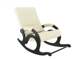 Кресло-качалка (с подножкой) Кемпинг Тироль ткань Кофе с молоком