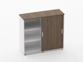 Тумба-купе высокая для рабочего модуля Дека 9.03.125 Дуб Верцаска/Белый / Deka