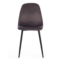 Стул БРЕЕЗЕ (мод. 4724) вельвет/металл, 44 х 53 х 87 см, Лигхт грей (светло-серый) ХЛР24 / черный / BREEZE (mod. Light grey HLR24