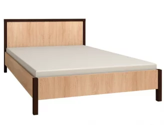 Кровать (1600) БАУХАУС 2 Дуб Сонома/Орех шоколадный(спальня) / BAUHAUS