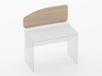 Экран разделительный Глассй 5.12.10 Дуб молочный / Glassy