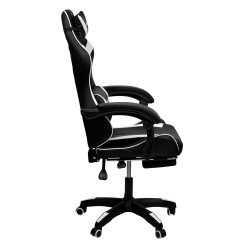 Кресло 088 цвет черный/белый с массажем 088-блаcк-вхите-масс / 088-black-white-mass